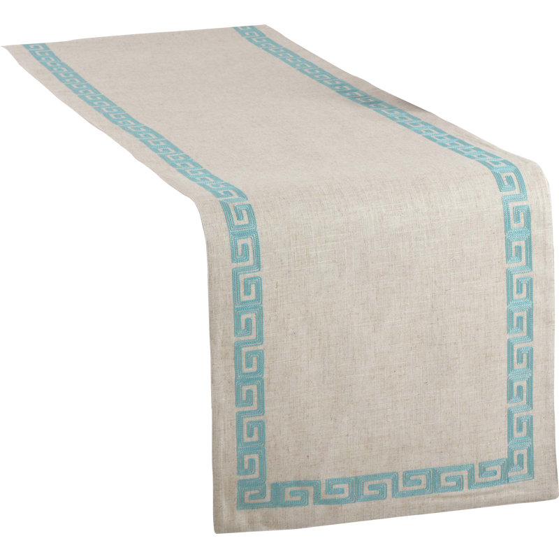 Chemin de table Badley, Blanc, 16 po x 72 po