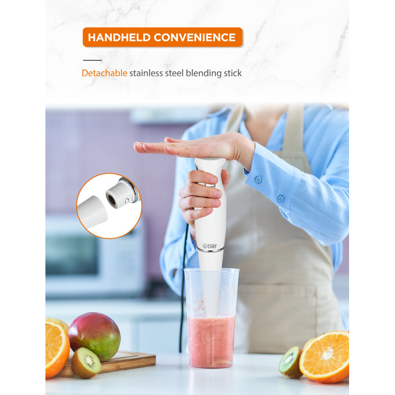 CHB Series COMMERCIAL CHEF Immersion Blender, Hand Blender with Stainless Steel Blades