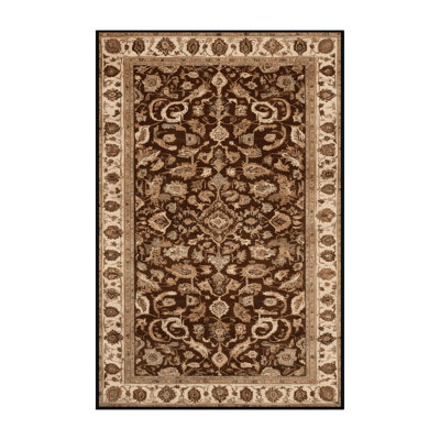 Machine Washable Persian Brown Area Rug