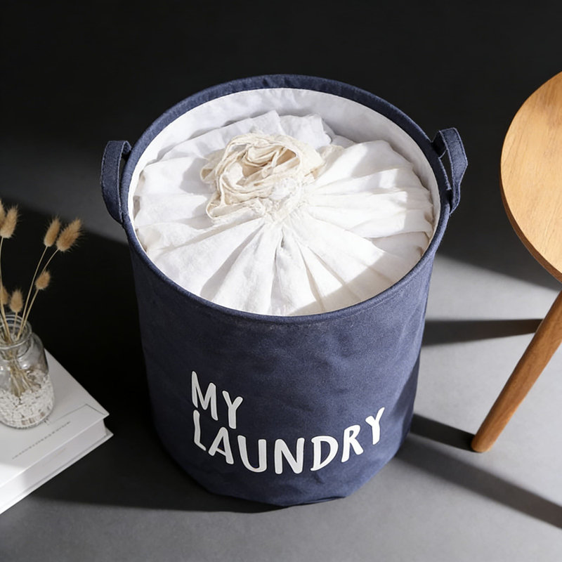 Foldable Laundry Hamper With Drawstring Closure, Large Capacity Fabric Storage Basket For Clothes, Blankets, And Home Organization, Water-Resistant And Breathable Design