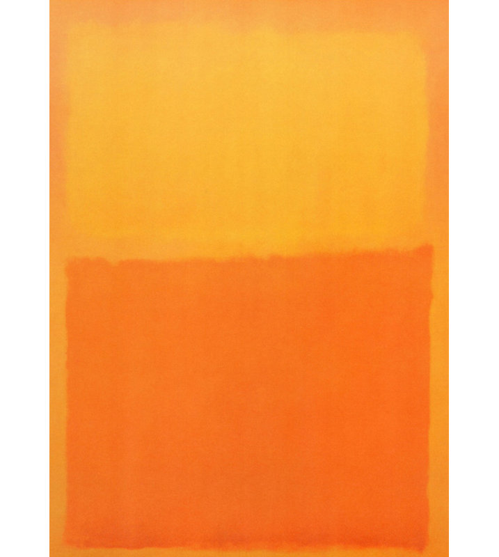 Orange et jaune, H 24 po x l 17 po