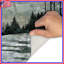 Full Moon Winter Landscape Bath Mat-1888604535