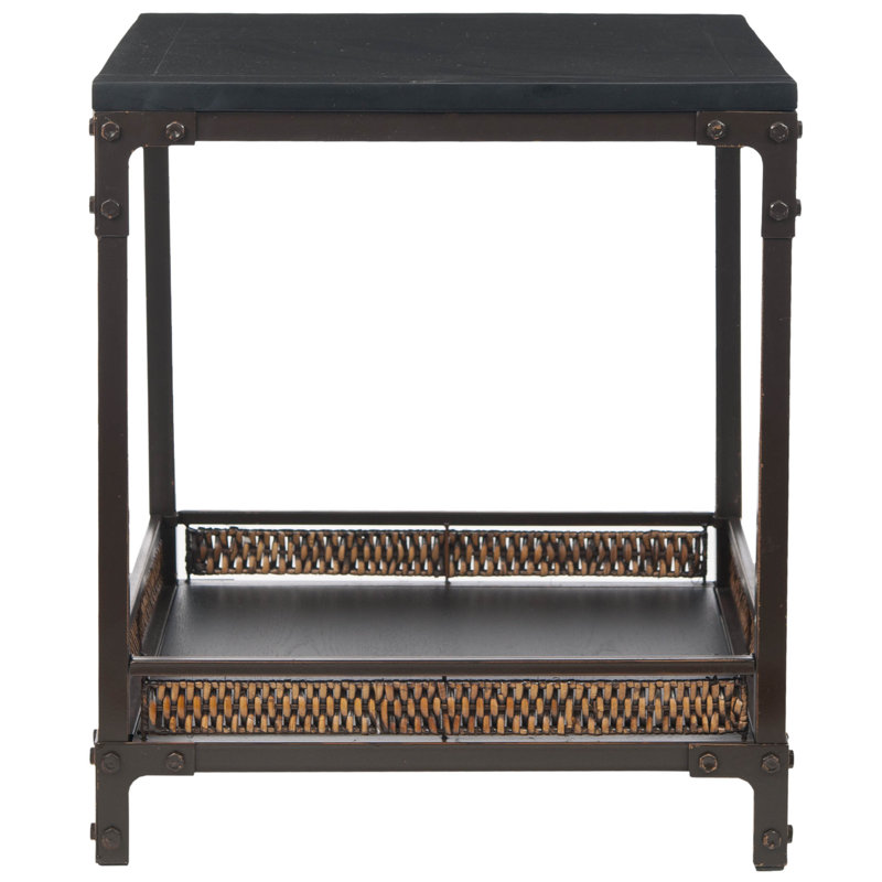 Solid Wood Top End Table