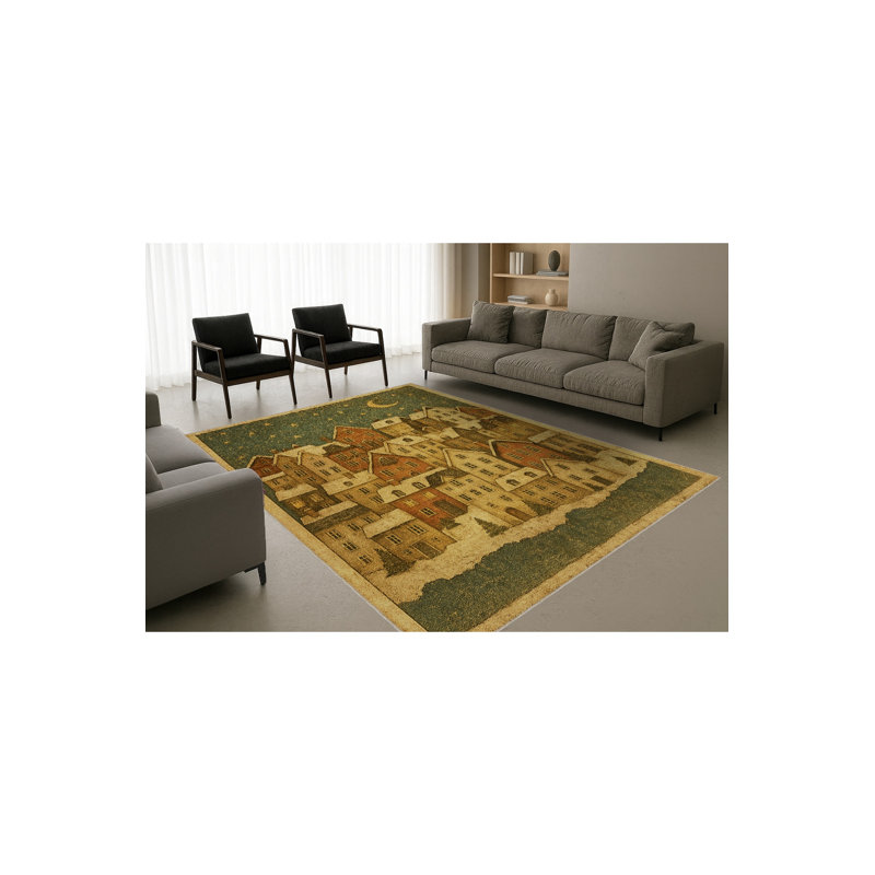 Tapis tissé crème Mosso, 3'3" x 4'11"