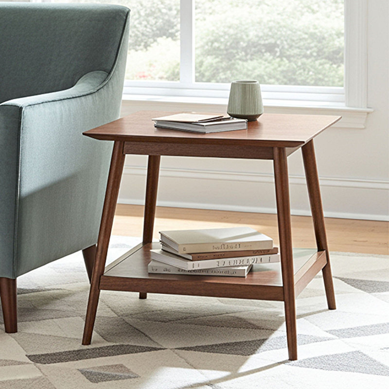 Table de bout Offerman en acacia massif, Noyer