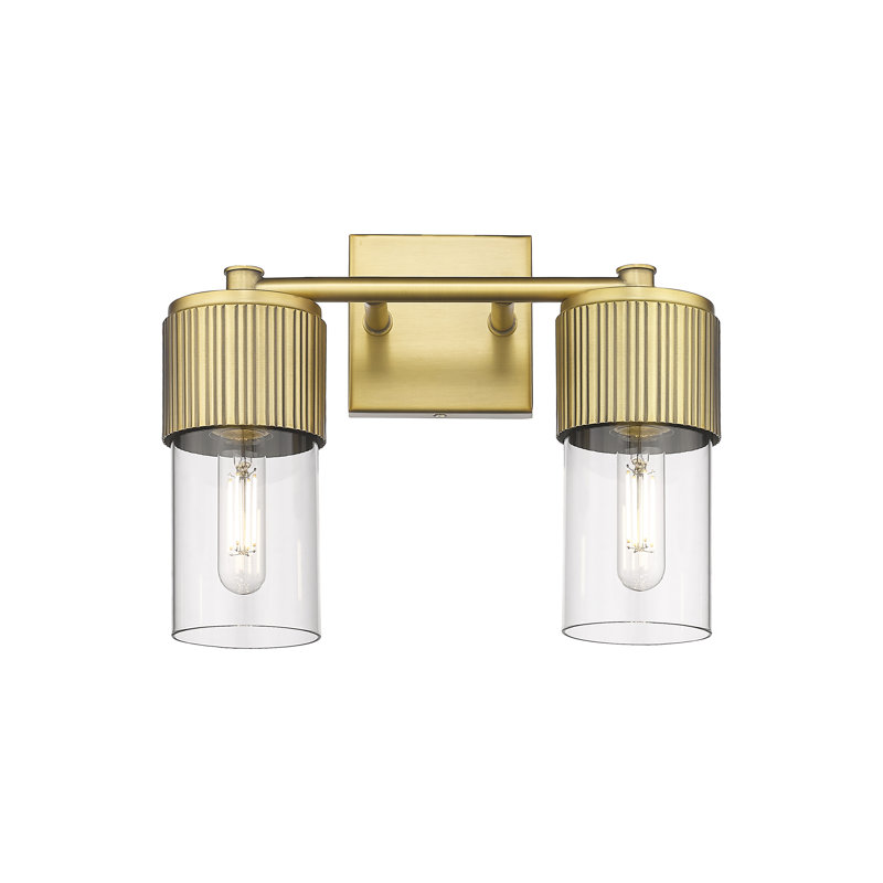 Lurenda 2 - Light Dimmable Vanity Light, Clear, Brushed Brass