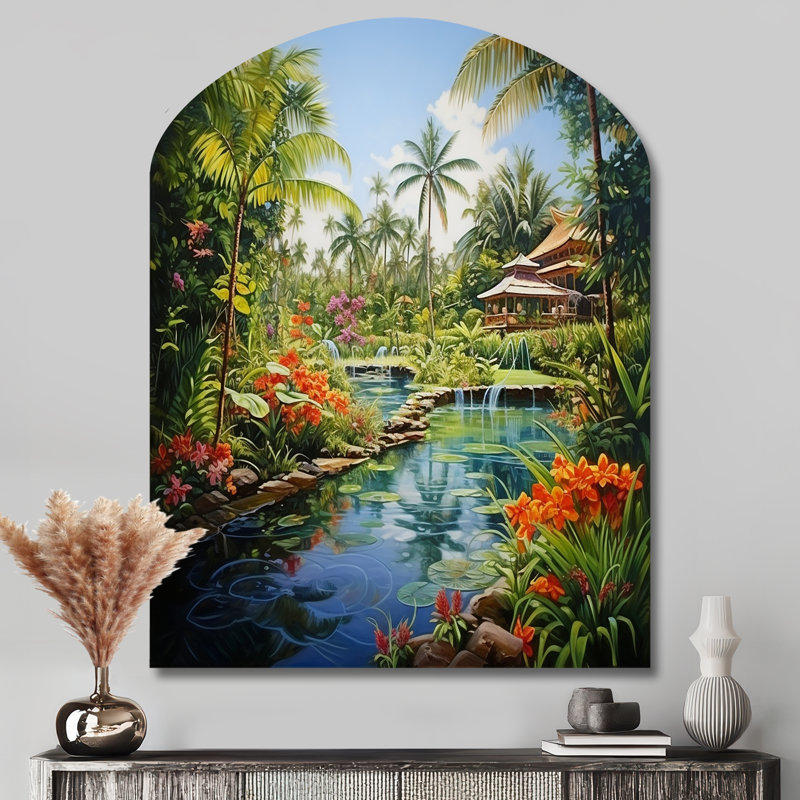 Cooperstein - Art asiatique asymétrique, art mural en métal, H 43 po x l 33 po