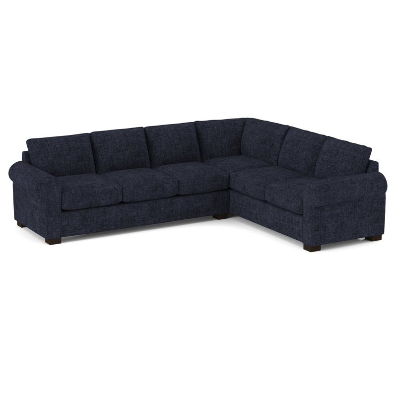 119" Wide Corner Sectional, Herring Cove Aquamarine