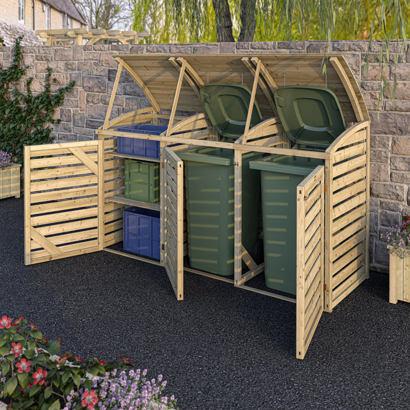 Wooden Double Bin Store