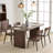 62" Rectangular Dining Table for 6–8, Wooden Kitchen Table with Double Pedestal Base, Sturdy Dining Table for Dining Room, Kitchen & Living Area-1859598228