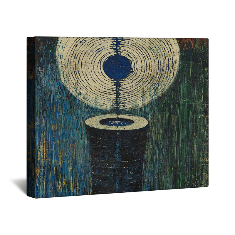 Toile abstraite abstraite sur toile tendue - art mural en plusieurs tailles, 16 po x 16 po