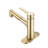 Brushed Gold Deck-Mounted Bathroom Faucet - Pull Out , Single Handle, Pop-Up Drain Stopper Tap Modern Square Design With And-124241883