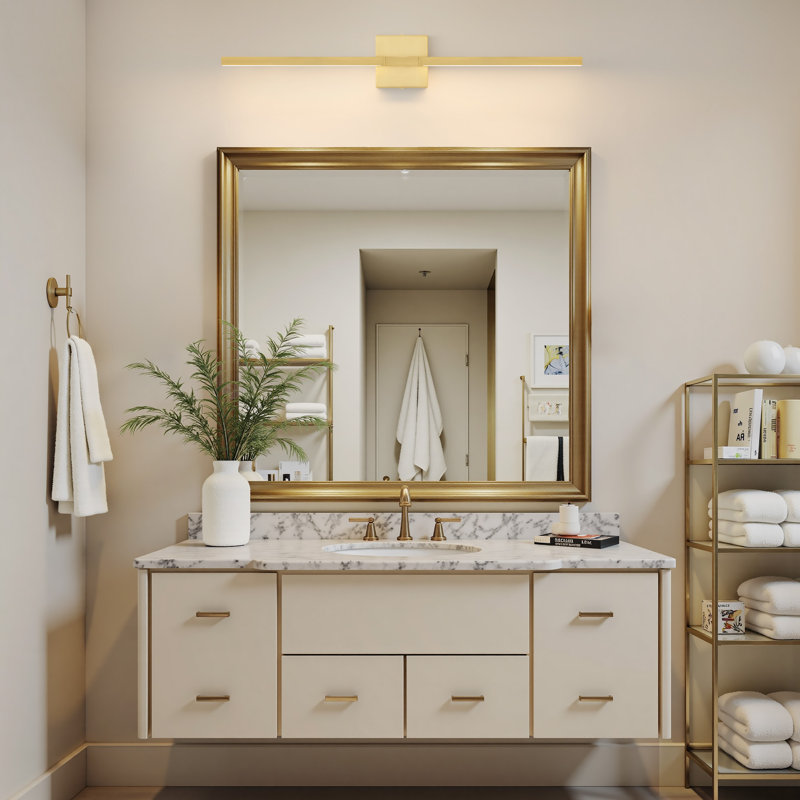 32'' 24W Dimmable LED Bath Bar, Modern Linear Vanity Light, Damp Rated Wall Mount LED Bathroom Light for Mirror, Makeup & Powder Room