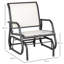 Fauteuil coulissant de patio avec cadre en métal et siège en filet respirant