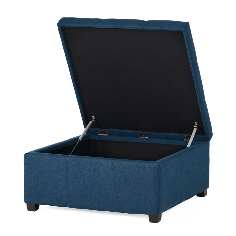 Bleu marine moderne avec motif gaufré et espace de rangement contemporain avec capitonnage délicat