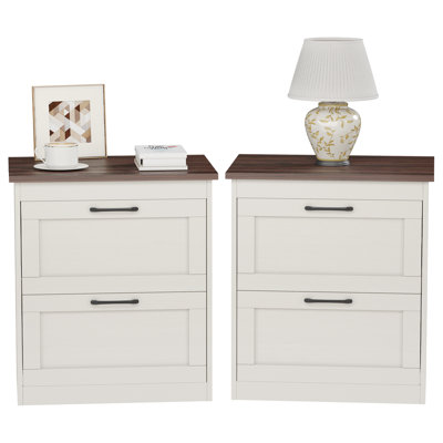 Farmhouse Nightstand Set Of 2 - 2 Drawer by Justmae
