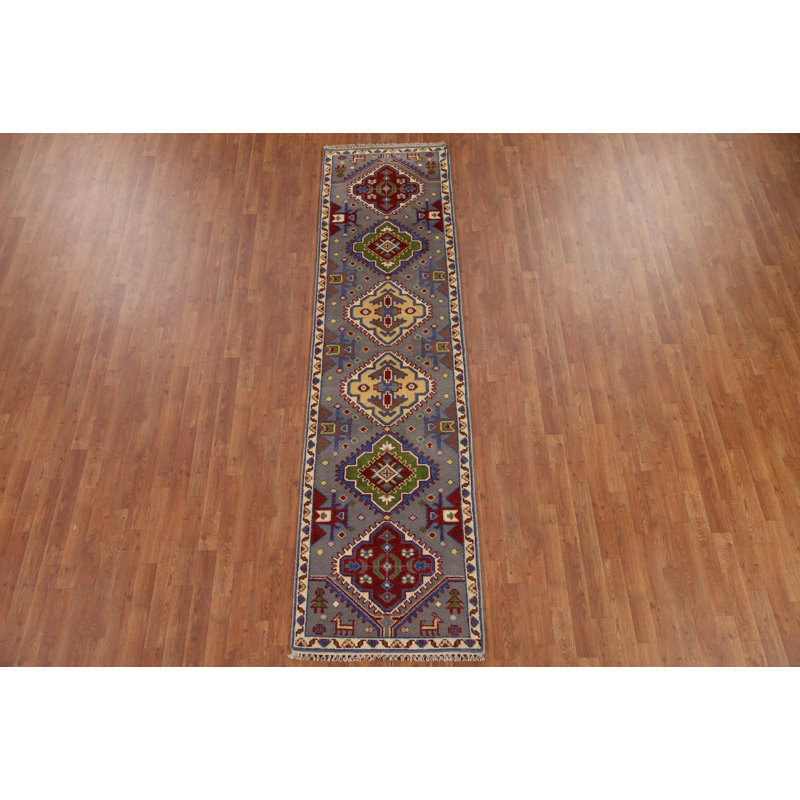 Tapis de couloir gris Tribal