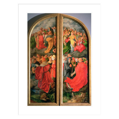 All Saints Day altarpiece partial copy in the form of two side panels by Albrecht Dürer -Framed Giclee Print