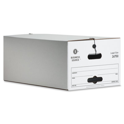 Storage Box, Legal, Whitem, 12-Pack