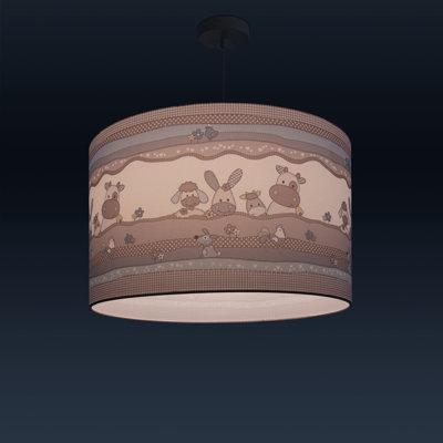 Saqlain 1 - Light White Drum Pendant