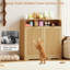Armoire à poubelle incurvée basculante de 2 x 13 gallons avec crochets-136920120-136920121
