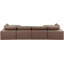 Canapé modulaire réversible en similicuir de 160 po de large avec repose-pieds-87141466