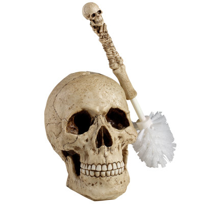 Bathroom Skullduggery Free Standing Toilet Brush and Holder
