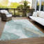 Tapis sarcelle intérieur / extérieur lavable à la machine Claudian ACN1533-109535821