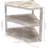 Solid Wood Kitchen Corner Shelf With 3 Tier Storage, Rustic Brown Washed Spice Rack And Condiment Organizer For Counter Top