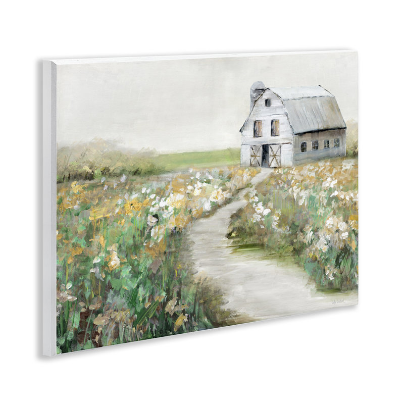 "Farmyard Path to Barn", art mural sur toile par Sally Swatland
