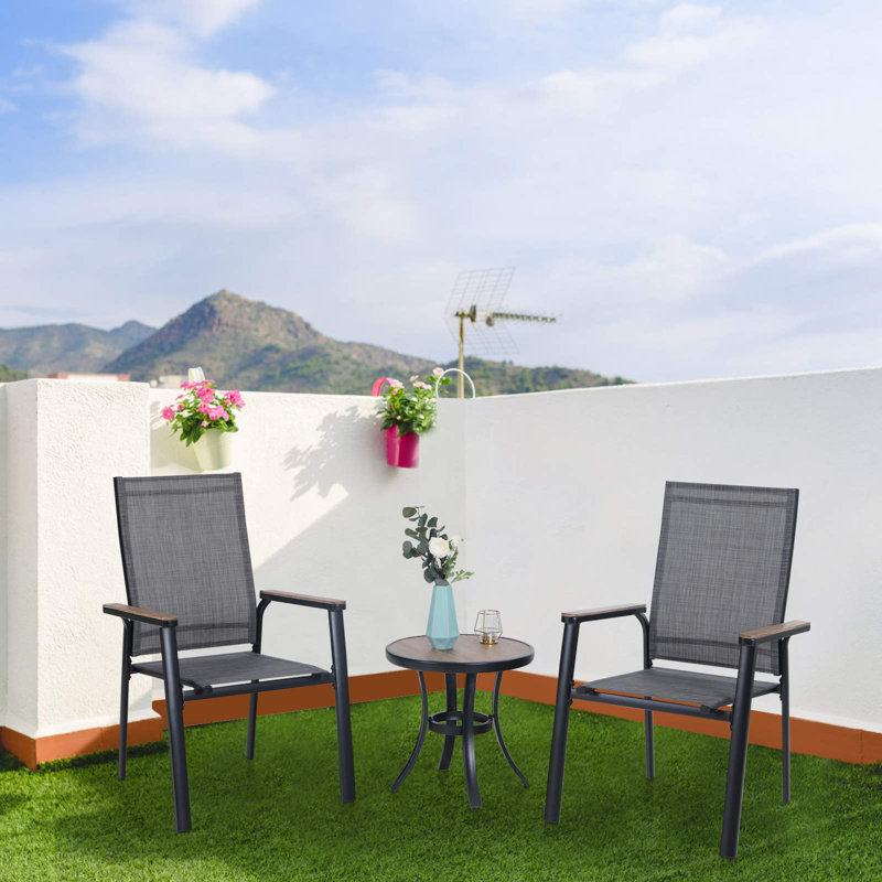 Leonard 2 - Person Patio Dining Set with Round Table