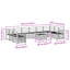 363cm Wide Patio Sectional Set