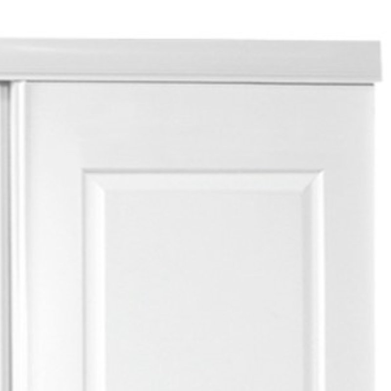 Ashbury 48" x 80" White Steel Frame Bypass Door