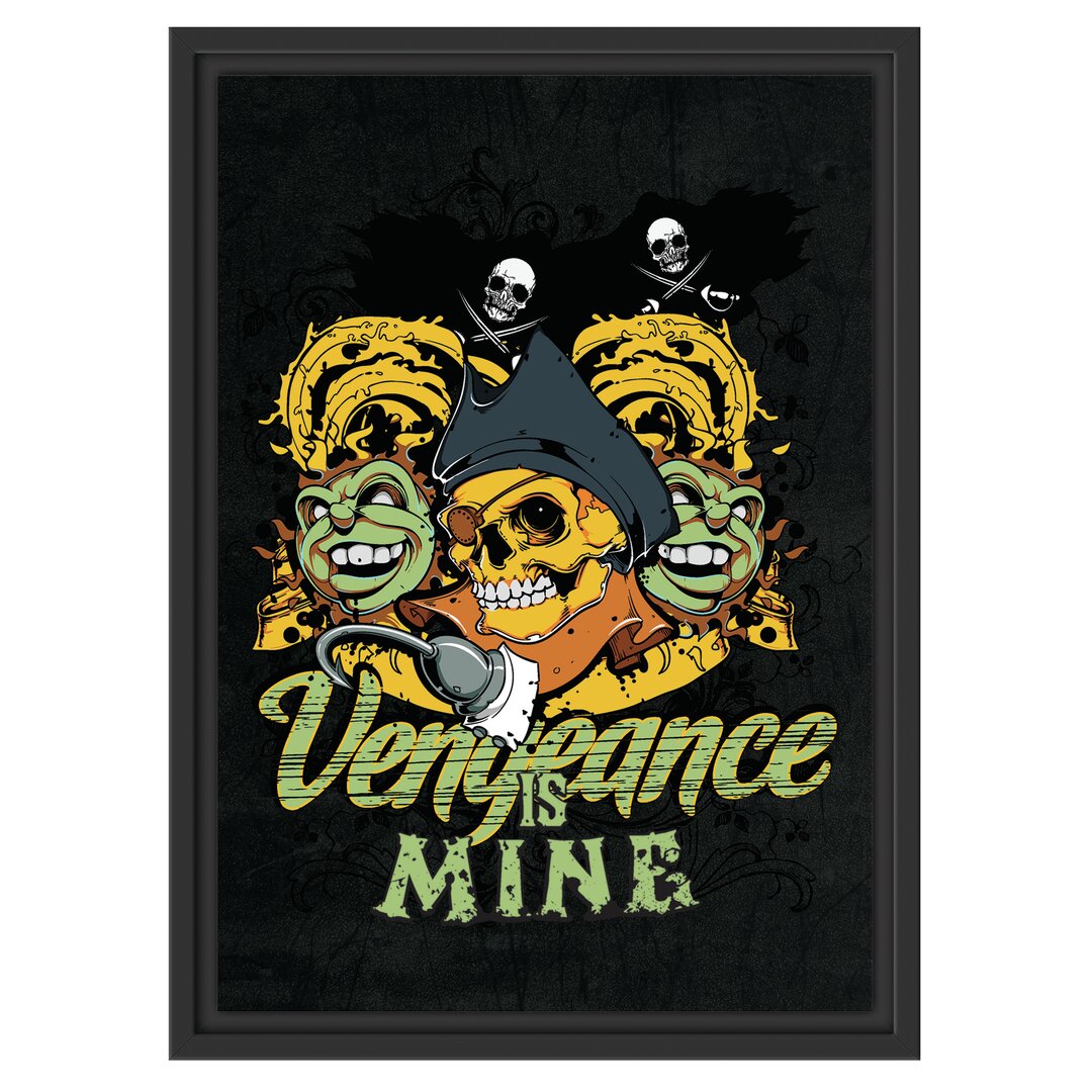 Gerahmtes Wandbild Pirates Vengeance schwarz