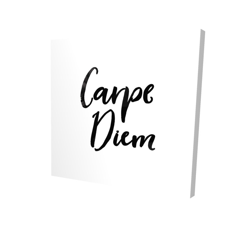 Toile de motif Carpe Diem - Décoration de chambre blanche
