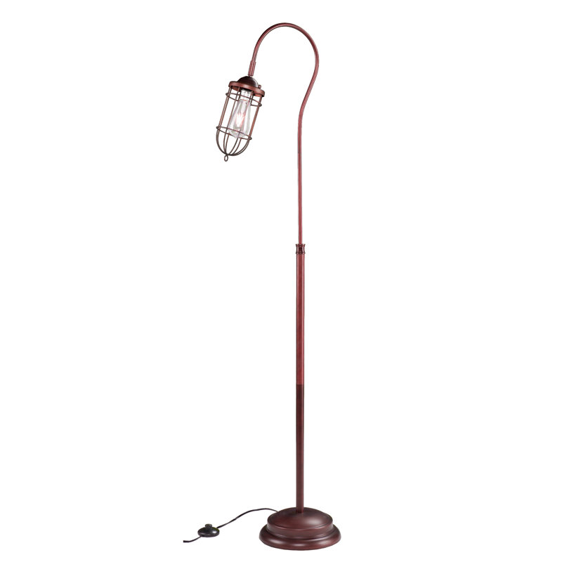 Gerze 62'' Arched Floor Lamp, Copper