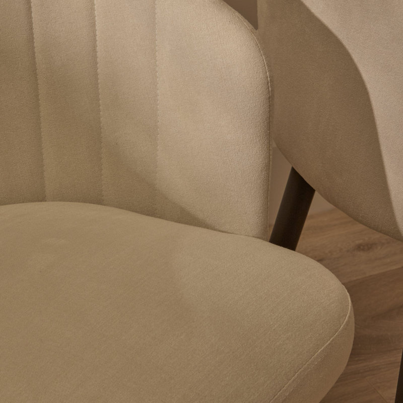 53 H Upholstered Dining Chair, Natural Beige