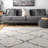 Mansel Trellis Area Rug for Living Room Bedroom Dining Room, Off White/Charcoal-2034516238