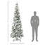 Arbre de Noël artificiel pin enneigé 7,5 pi avec des branches réalistes et 668 pointes
