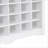 Shoe Cabinet | 24 Cubby Contemporary Curved Base | Off-White Versatile Sideboard | Particle Board | Hallway