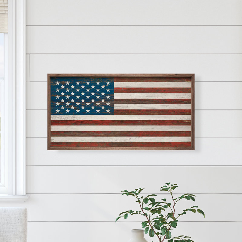 Drapeau américain blanc délavé, H 12 po x l 24 po