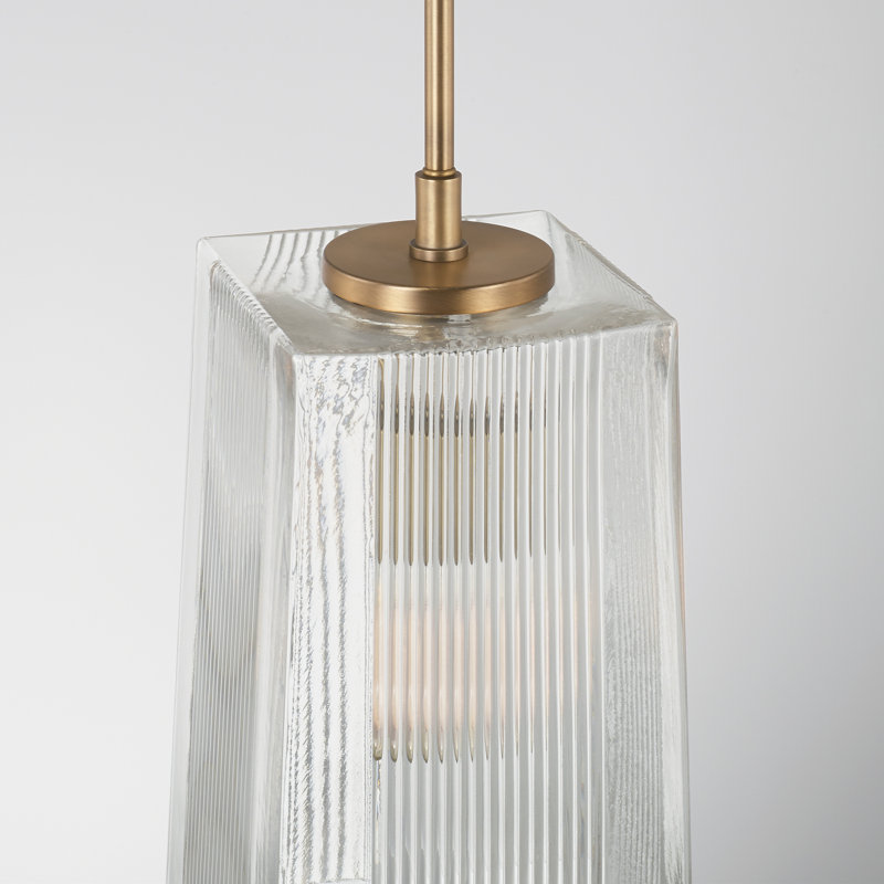 Luminaire suspendu simple à 1 lumière Kayda, Laiton vieilli