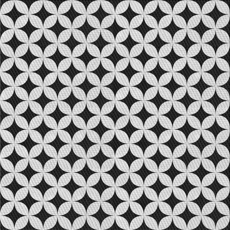 Tapis à motifs noir / gris, Carré 4 pi