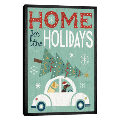 Home For The Holidays by Michael Mullan - Floater Frame Print on Canvas