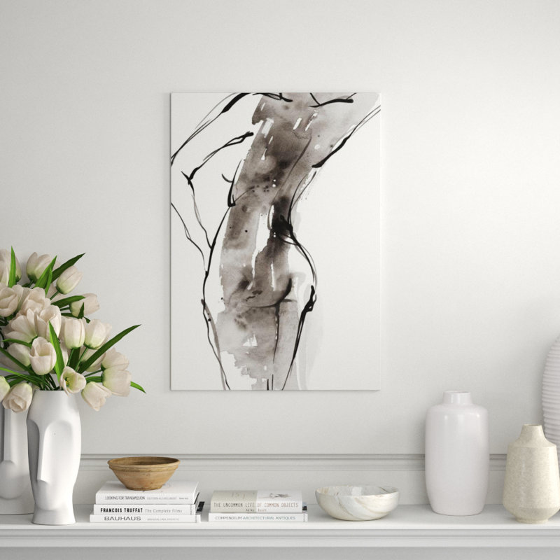 Delicate Motion I Painting by FORM Design Studio, 34" H x 24" W x 1.5" D, Image Brush Gel