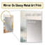 Or et bleu plage sable Fusion II - miroir côtier, miroir mural unique beige, impression d'art en métal-821985747