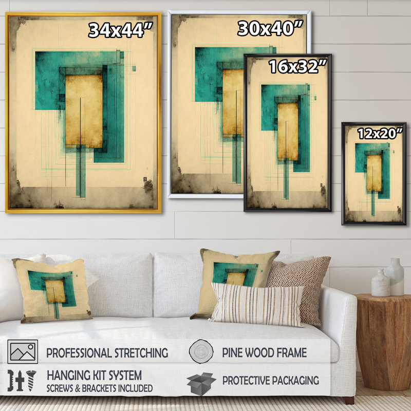 Intime illustrations in Faded Retro Tones V - reproduction encadrée sur toile, Noir, L 12 po x H 20 po