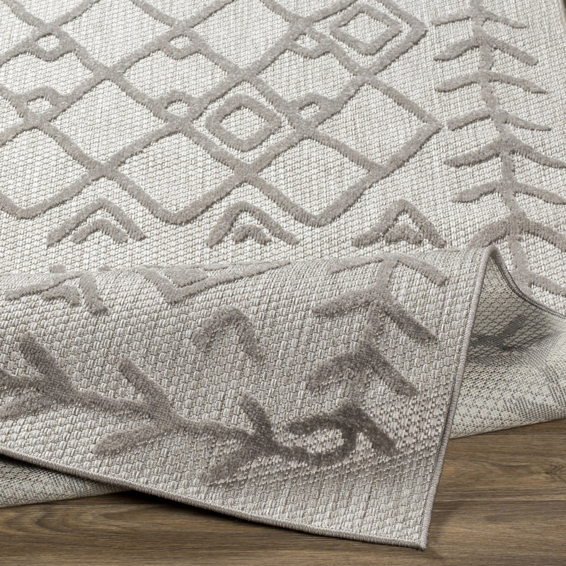 Hosteen Oriental Indoor / Outdoor Rug, Rectangle 5'3" x 7'3"