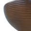 Table d'appoint d'extérieur en béton brun côtelé 16 po avec motif de sablier - Résistant aux intempéries pour patio