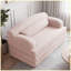 Causeuse convertible 2 places en velours côtelé Canapé-lit futon convertible (rose)